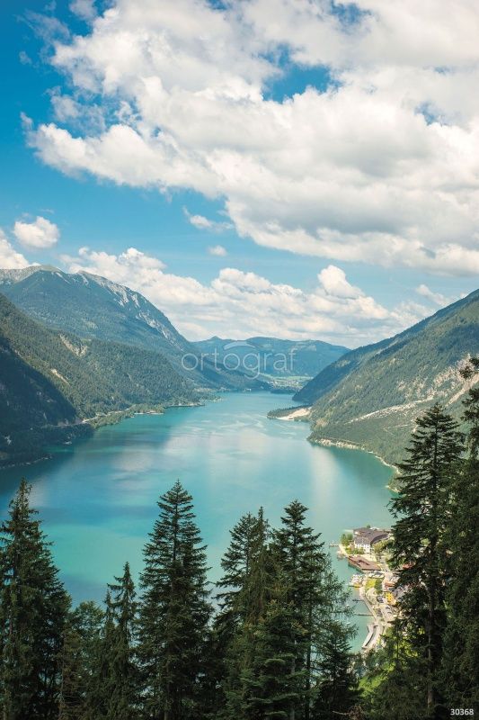 Фреска Озеро в горах Art.30368