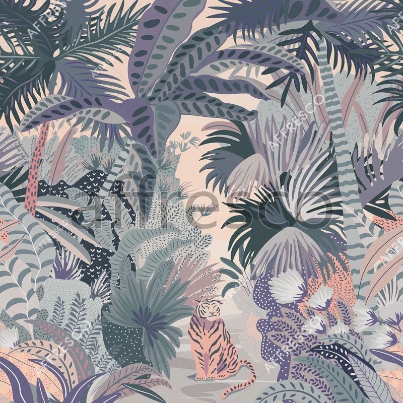 Фреска Лиловые джунгли, арт. ID139504