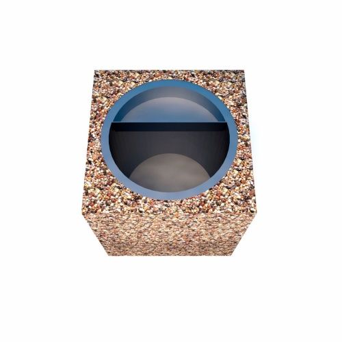 Урны бетонные уличные Квадро
 (фактура московский гравий)