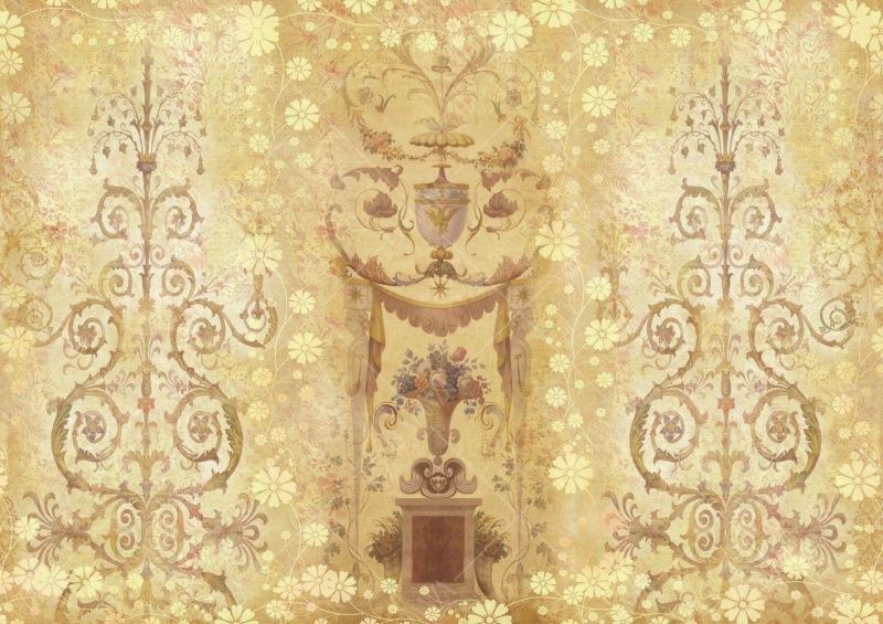 Фреска Цветочный орнамент с вазонами