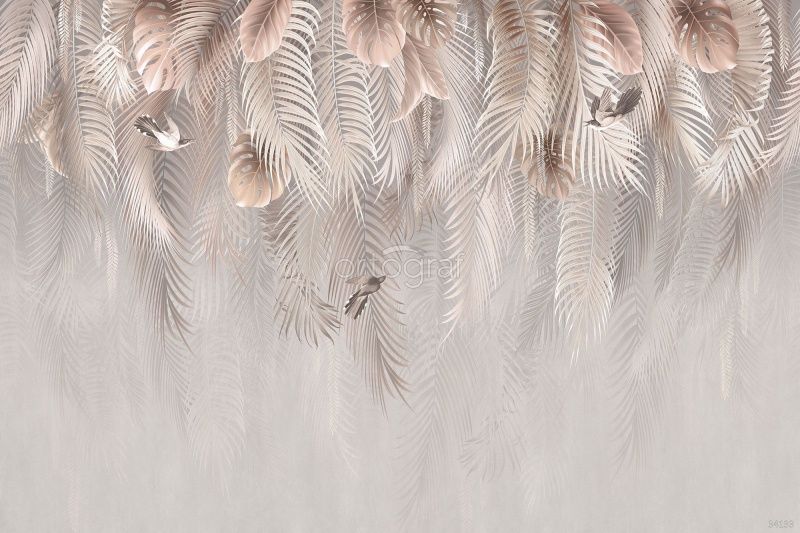 Фреска Пальмовые листья Art.34133
