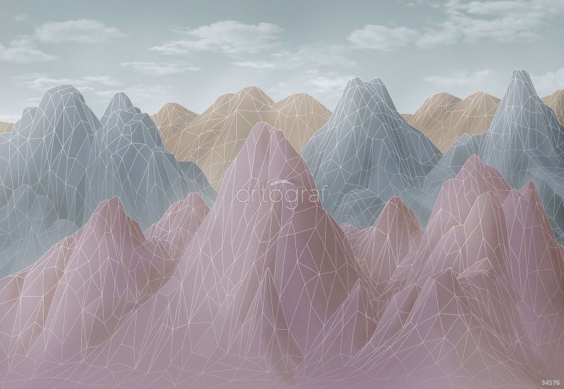 Фреска Линии на горах Art.34576