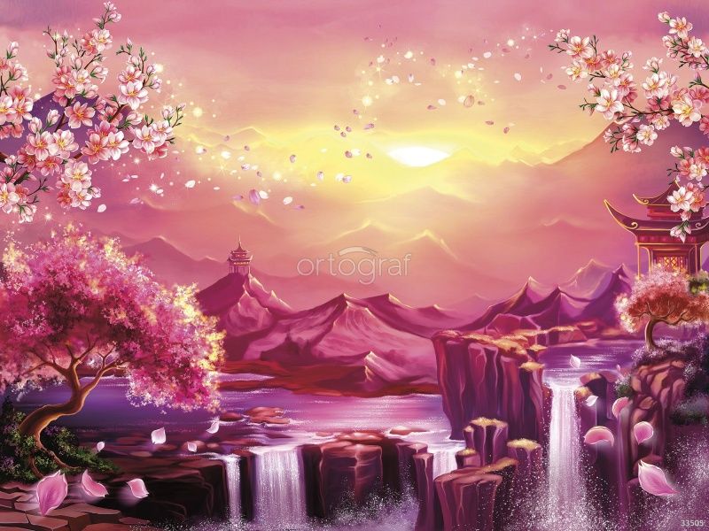 Фреска Закат в Японии Art.33505