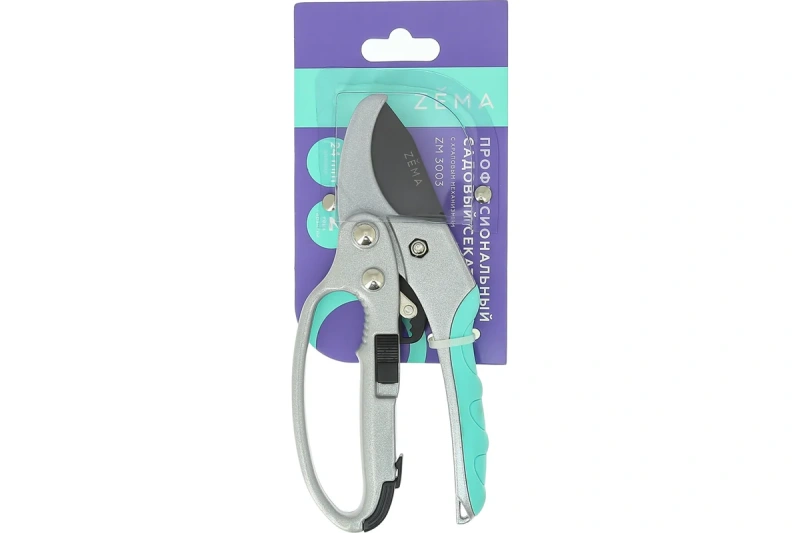 Профессиональный садовый секатор с храповым механизмом Zema ZM 3003
