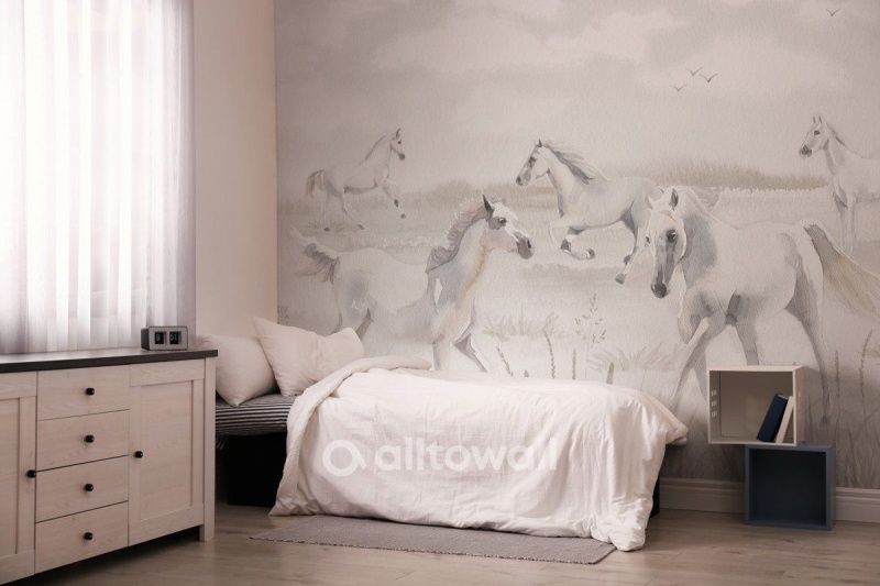 Фреска Степные лошади