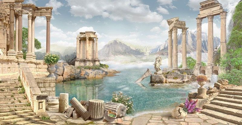 Фреска Греческие колонны