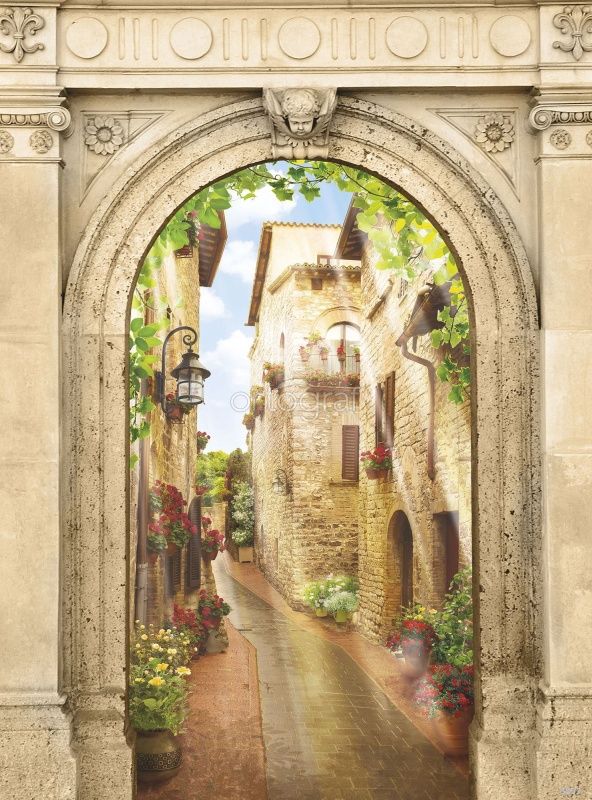 Фреска Старая улица Art.3857