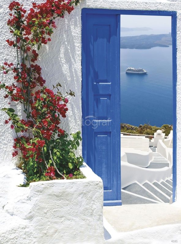 Фреска Санторини - вид на остров Тирасия Art.4161