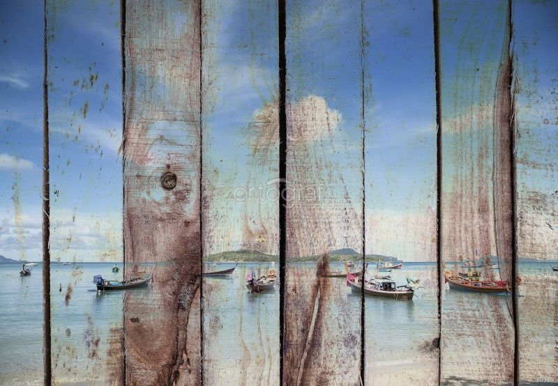 Фреска Море на досках Art.30339