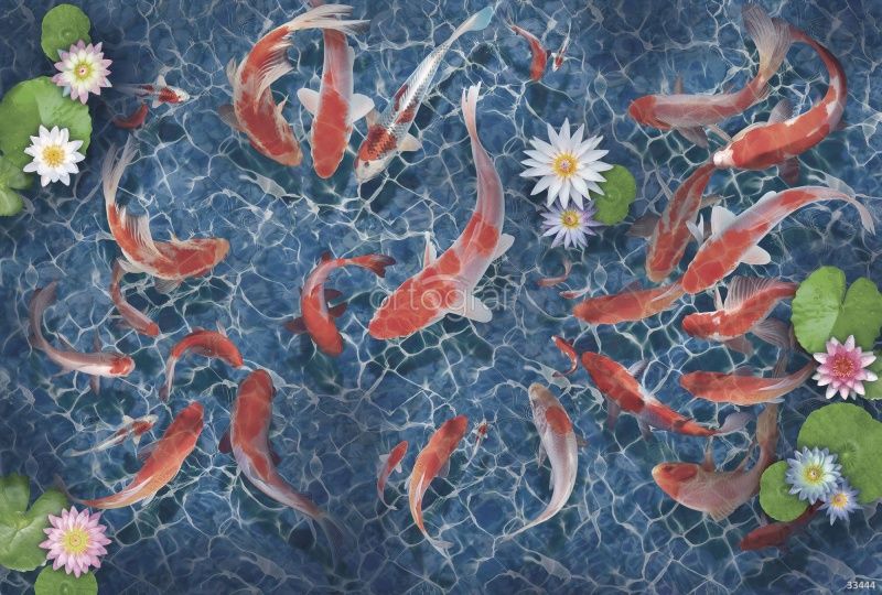 Фреска Карпы и пруды Art.33444