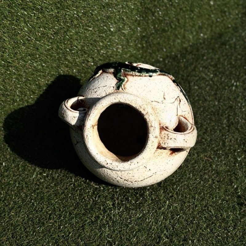 Амфора мини лежачая с ящерицей