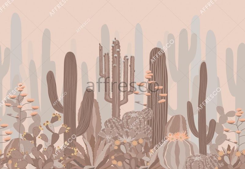 Фреска Колючие кактусы, арт. ID139431