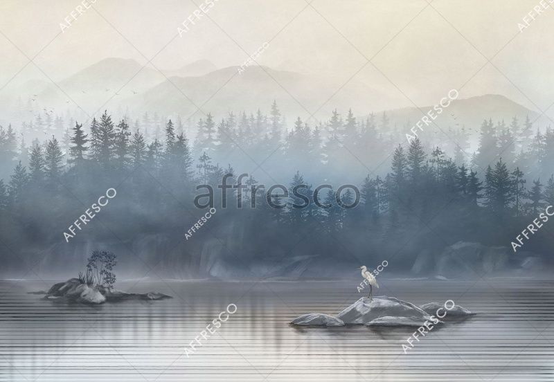 Фреска Аист на водоеме, арт. ID137767