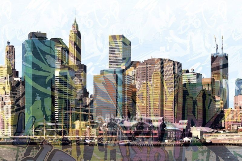 Фреска Город граффити