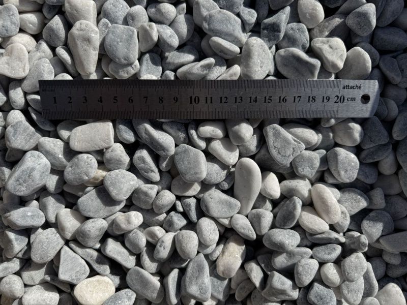 Серый мрамор галтованный 5-15 мм