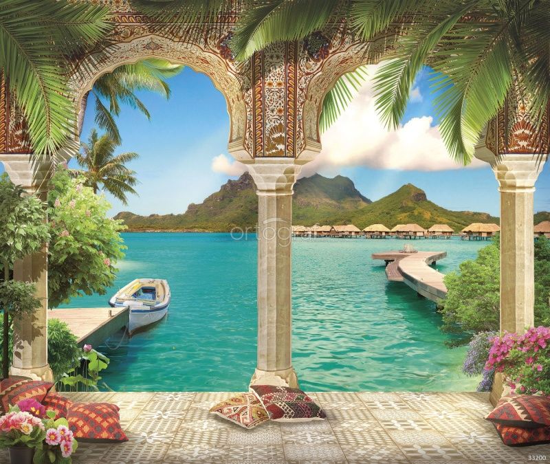 Фреска На тропическом острове Art.33200