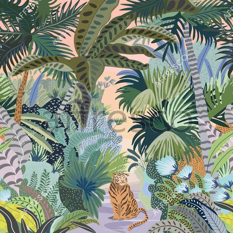 Фреска Утро в джунгляж, арт. ID139501