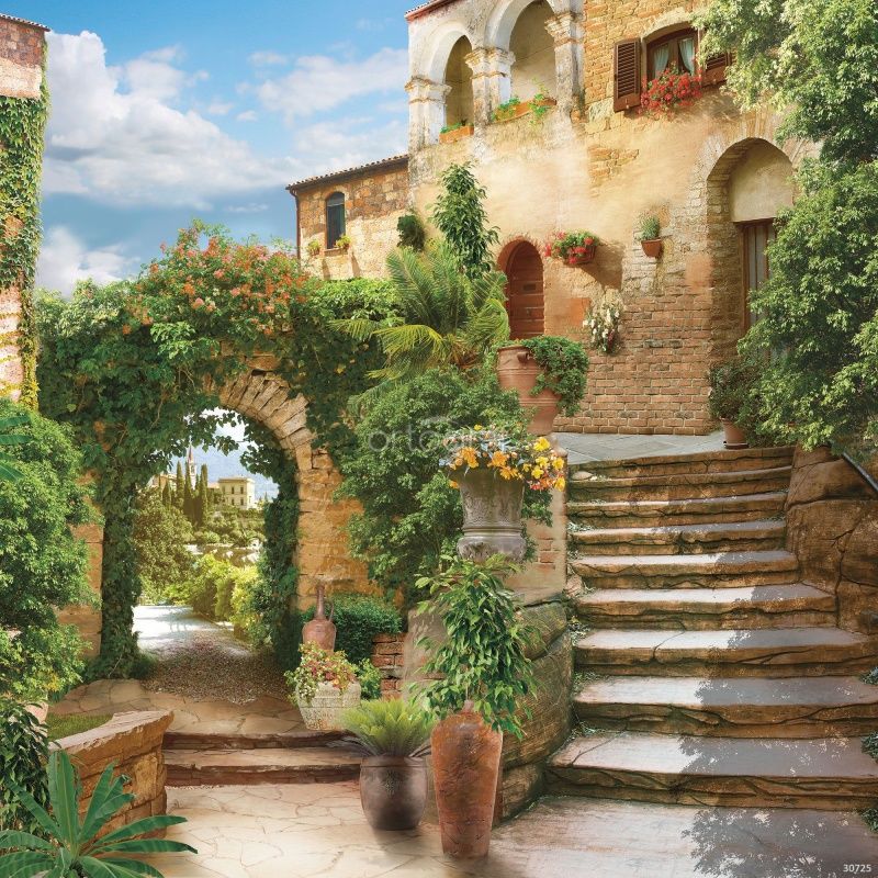 Фреска Зеленая улочка Art.30725