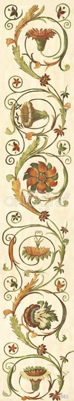 Фреска Фриз с цветочным орнаментом Art.5982