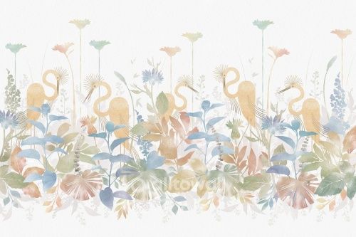 Фреска Грациозные цапли-1