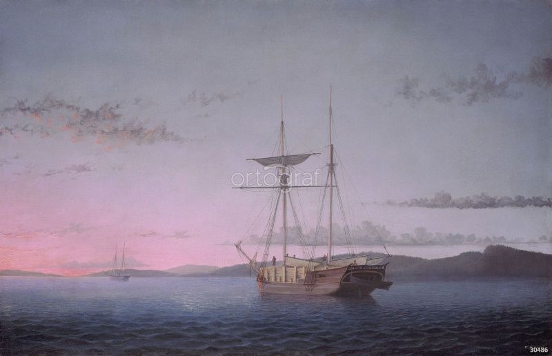 Фреска Фитц Генри Лейн "Вечер в Пенобскот-Бэй" Art.30486