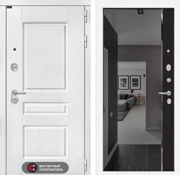 Входная дверь Версаль с зеркалом Панорама с тонировкой