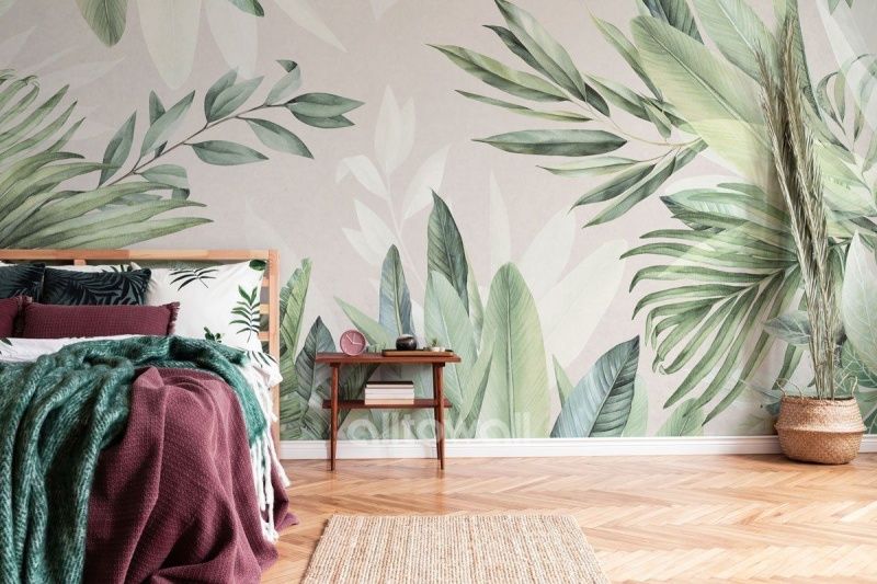 Фреска Тропические листья-2