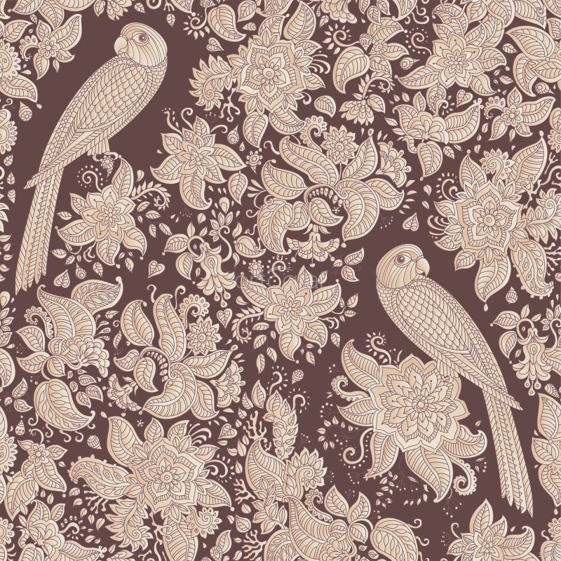 Фреска Орнамент с птицами Art.30378