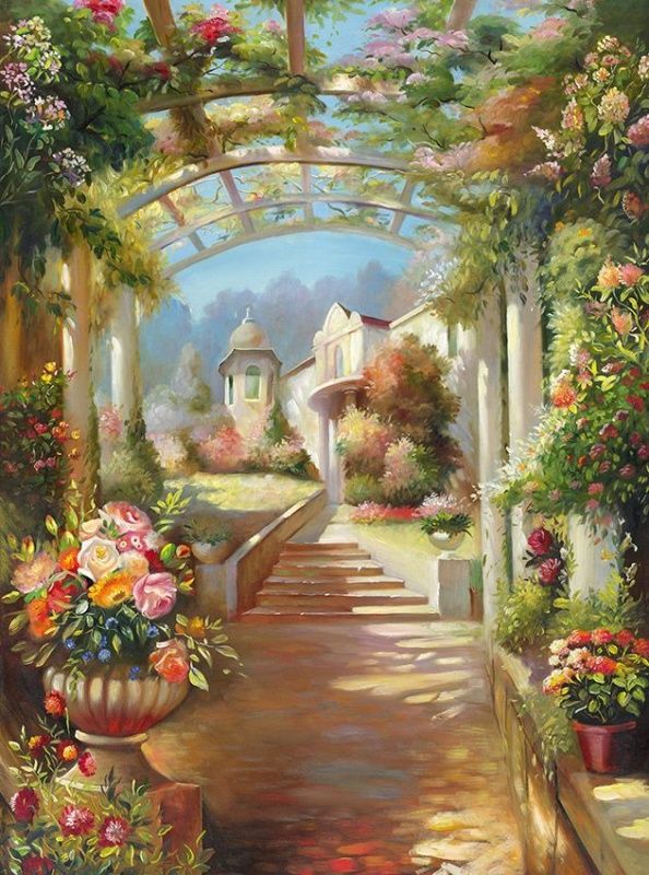 Фреска Пейзажи Арки, лестницы арт. a_603