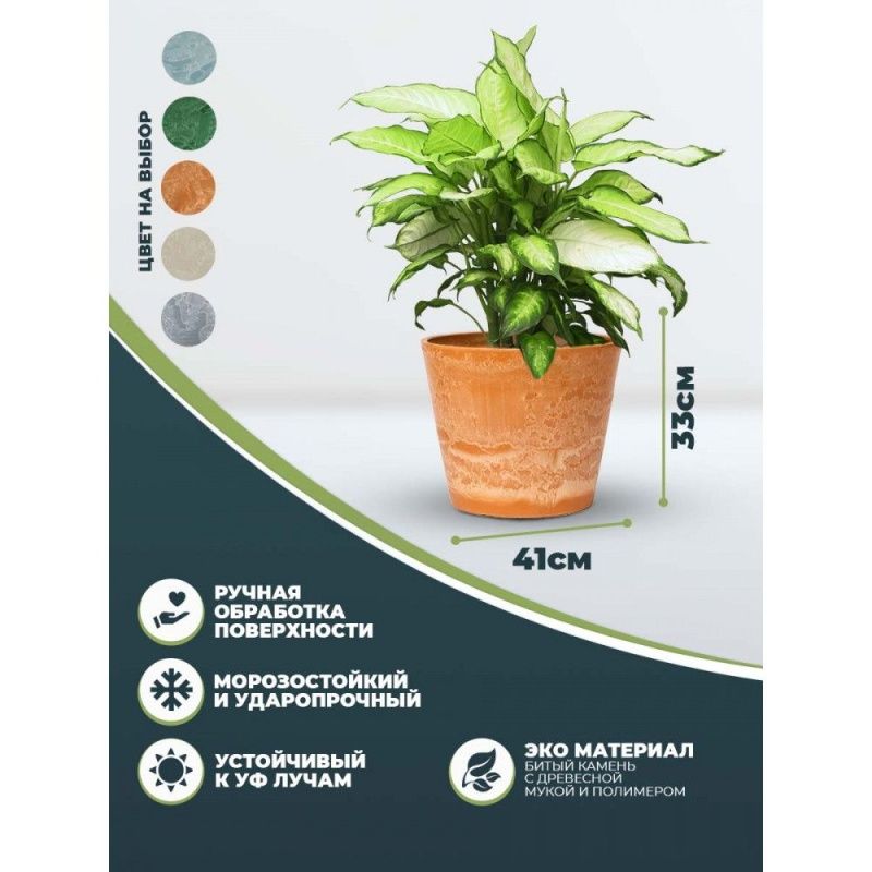 Горшок  для  растений  (НОВАЯ ТЕРРАКОТА)Н-11T40