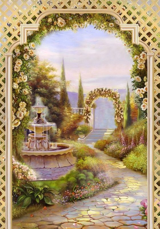 Фреска Пейзажи Арки, лестницы арт. a_797