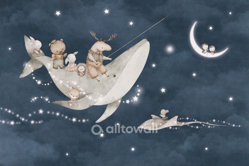 Фреска Прогулка под звёздами-2