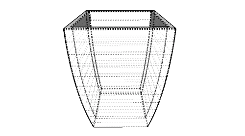 Вазон бетонный уличный Балтема (фактура  габбро-диабаз)