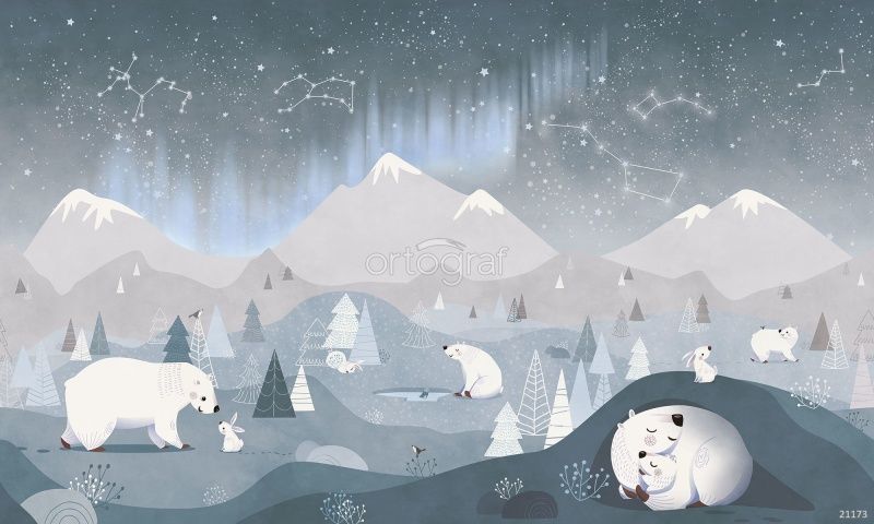 Фреска Массаулина Людмила "Полярные мишки" Art.21173