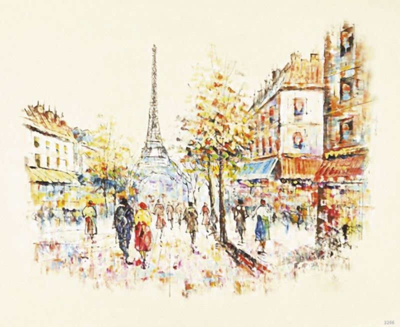 Фреска Париж Акварель Art.3266