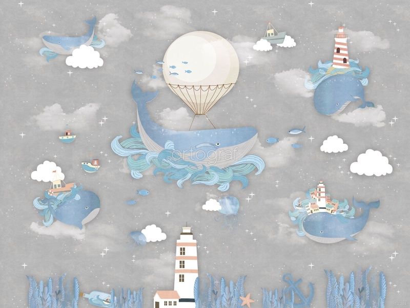 Фреска Киты на маяке Art.34401